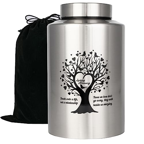 Stylitzy Tree of Life Cremation Urn - Large Silver