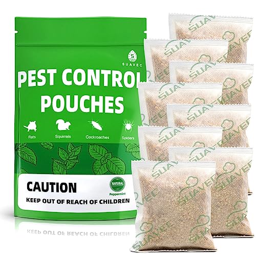SUAVEC Rodent & Pest Repellent Pouches - Peppermint Formula - 8 Pack