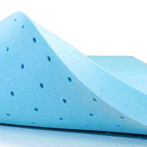 subrtex 4 Inch Memory Foam Mattress Topper - Pressure Relief & Cooling Comfort