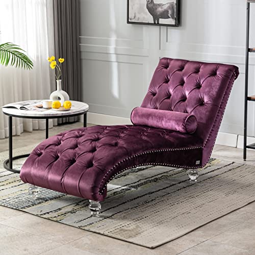 SULOPS Chaise Lounge Chair with Throw Pillow