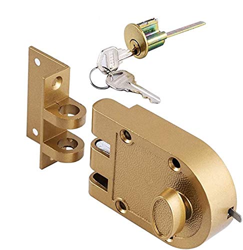 SUMBIN Jimmy Proof Deadbolt Lock with Keyed (Gold Color)