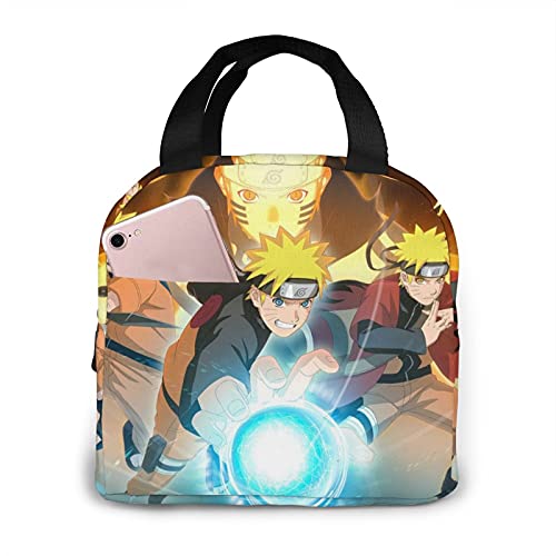 Naruto Lunch Box Anime Manga Insulated Dual Compartment Kids Lunch Bag Tote  Multicoloured