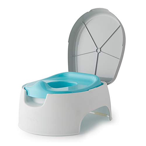Summer 2-in-1 Potty Seat & Stepstool: Easy Clean, Space Saving Solution, Gray