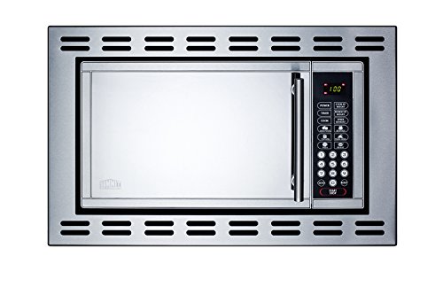 Summit OTR24 24" Built-In Microwave With Mirror Finish Door