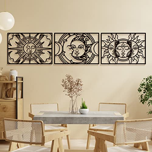 Sun and Moon Metal Wall Decor