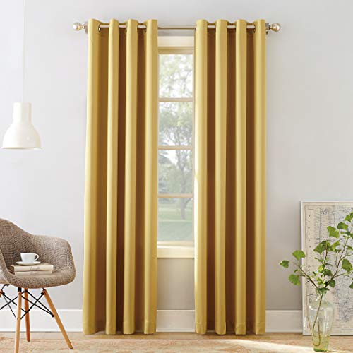 Sun Zero Barrow Energy Efficient Grommet Curtain Panel Pair