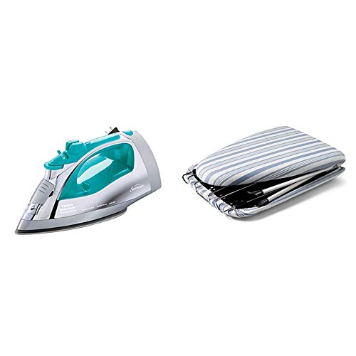 Sunbeam 1400W Steammaster Steam Iron and Honey-Can-Do Foldable Tabletop Ironing Board