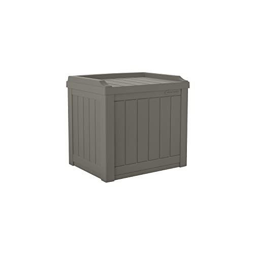 Suncast 22 Gallon Outdoor Backyard Patio Small Storage Deck Box