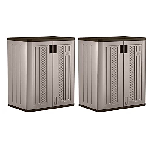 Suncast Resin Garage Storage Cabinet (2 Pack)