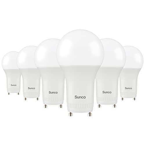 Sunco 6 Pack GU24 LED Light Bulb 2 Prong A19