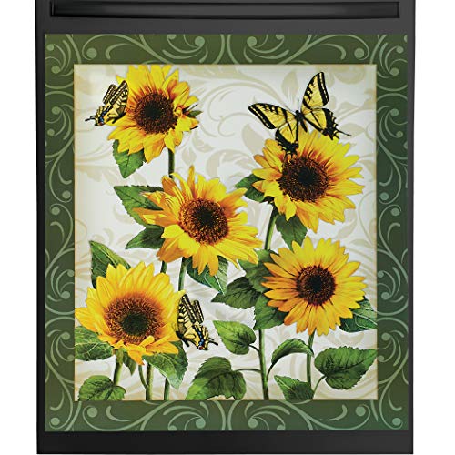 Sunflower Garden with Butterflies Kitchen Dishwasher Magnet