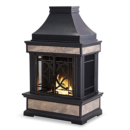 Sunjoy Outdoor Fireplace with Chimney