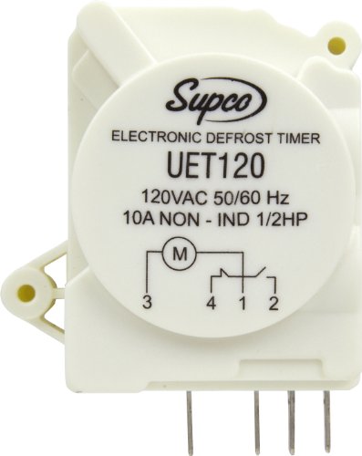 Supco UET120 Refrigerator Defrost Timer Control Universal 120 Volt Electronic , White