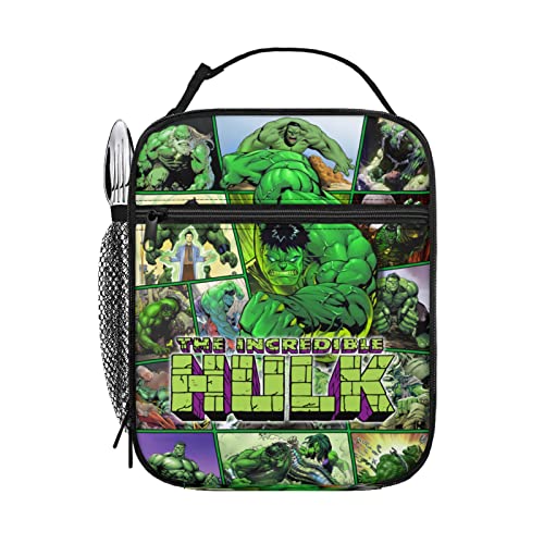 Super Hero Lunch Box Green Giant Cartoon Waterproof Insulated Lunch Bag