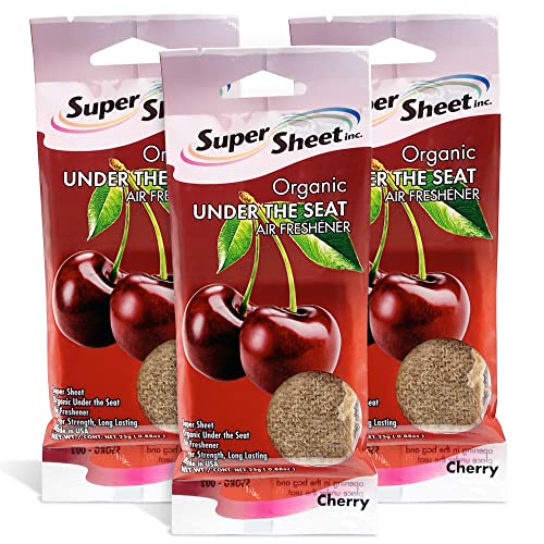 Super Sheet Organic Car Air Freshener (Cherry, 3 Packs)