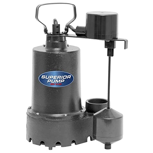 Superior Pump 92341 - Submersible Sump Pump with Vertical Float Switch