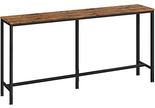 SUPERJARE Console Table - Vintage Brown