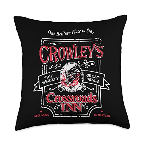 Supernatural Crowley's Crossroads Inn Throw Pillow
