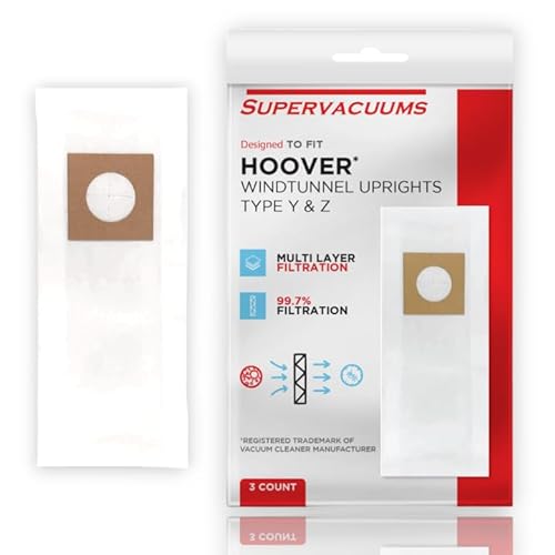 Supervacuums Micro Filtration Paper Vacuum Cleaner Bags - 3 Pack