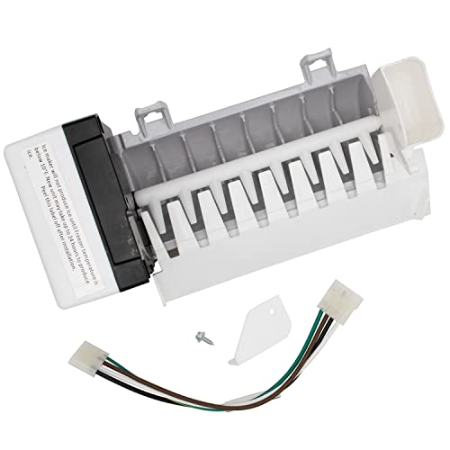 Supplying Demand 2198597 W10190960 Refrigerator Freezer 8 Cube Ice Maker Assembly Replacement Works with W10757851 Control Board Model Specific Not Universal