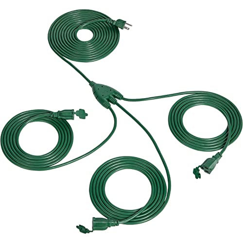Suraielec Outdoor Extension Cord with Multiple Outlets