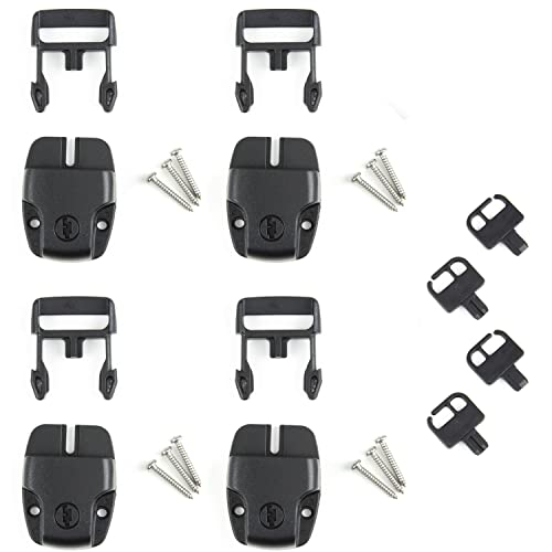 Sure Lock Hot Tub Spa Cover Replacement Latches w/Keys & Screws - Set of 4