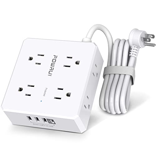 POWRUI Surge Protector Power Strip with 8 Outlets and 4 USB Ports