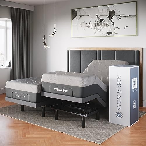 Sven & Son Adjustable Bed Base + 14 inch Hybrid Mattress