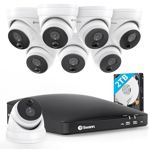 Swann Security Camera System with 2TB Storage - 8 Dome Cameras