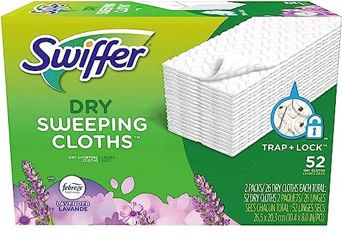 Swiffer Sweeper Dry Sweeping Pads, 52 Count Lavender Scent