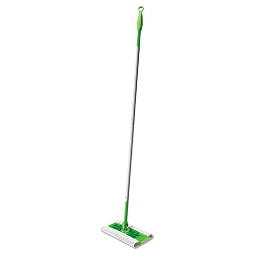 Swiffer Sweeper Mop with White Cloth Head and Green/Silver Handle