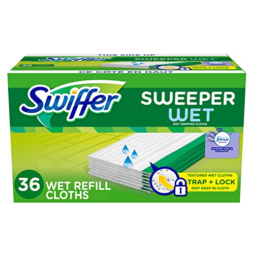 Swiffer Sweeper Wet Mopping Cloth Refills, Lavender Scent, 36 ct