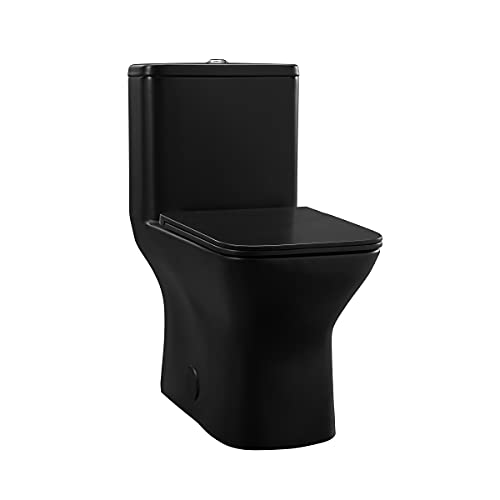 Swiss Madison Carre Dual Flush Toilet in Matte Black (SM-1T256MB)