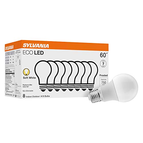 SYLVANIA ECO LED Light Bulb - Efficient Non-Dimmable 8 Pack