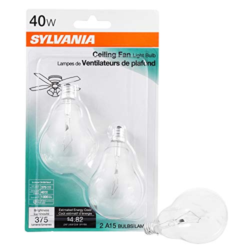 SYLVANIA Incandescent Ceiling Fan Light Bulb - 2 Pack