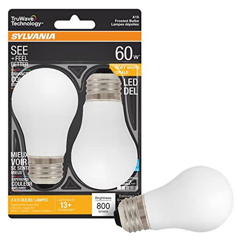 SYLVANIA LED TruWave Natural Series Bulb - Soft White, Dimmable, Frosted - 2 Pack