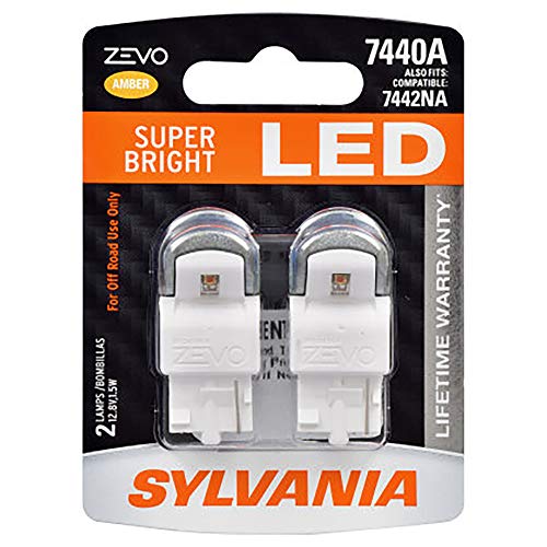 SYLVANIA ZEVO 7440 T20 Amber LED Bulb, (Contains 2 Bulbs)