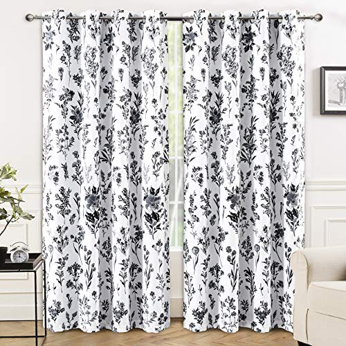 Sylvia Floral Botanical Herbs Watercolor Window Curtains