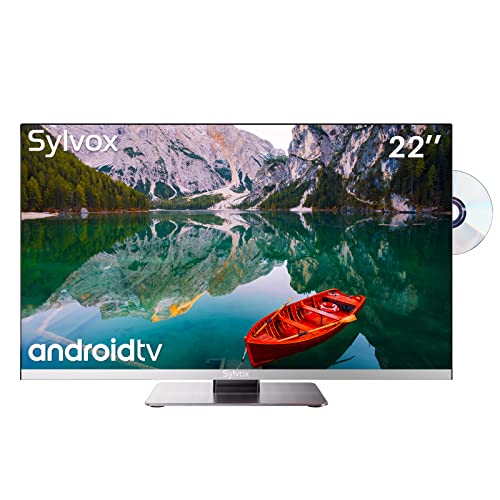 SYLVOX 22" Smart 12V TV/DVD Combo FHD 1080P Android 11.0 WiFi Black