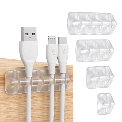 Syncwire Clear Cable Clips - Cord Holders - Wire Organizer