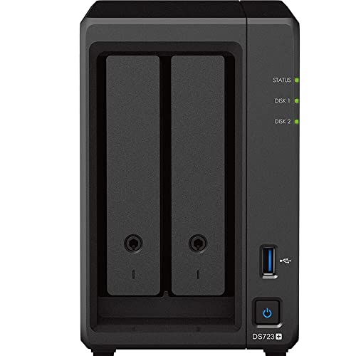 Synology DS723+ NAS Server with Ryzen CPU, 32GB Memory, and 8TB SSD Storage