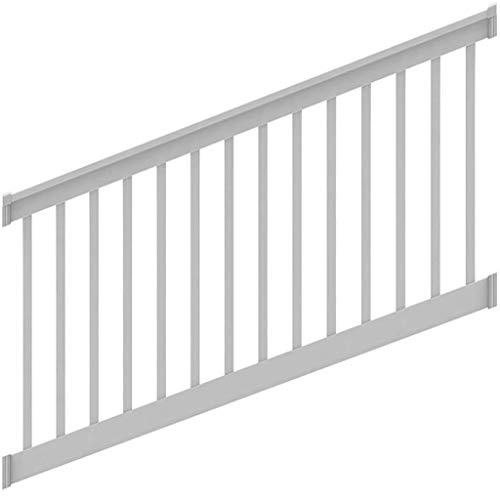 T-Top Stair Rail Kit White with Square Balusters