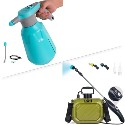 T TOVIA Battery Powered Sprayer for Yard Lawn Weeds Plants