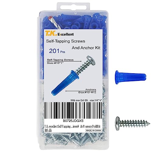 T.K.Excellent Drywall Anchors and Screws Kit