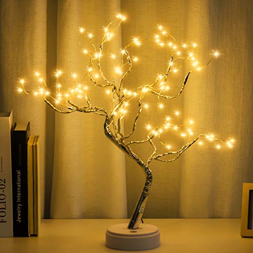 Tabletop Bonsai Tree Light with LED, DIY Artificial Tree Lamp