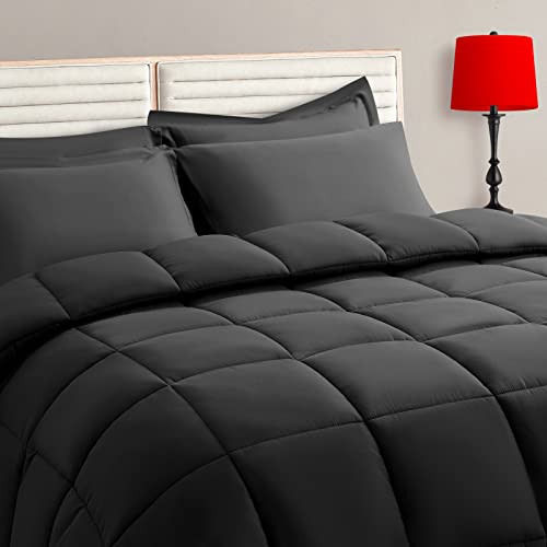 TAIMIT Full Size Comforter Set - Dark Grey