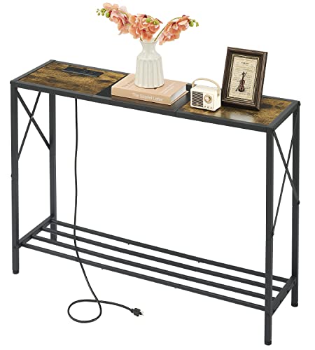 Tajsoon Console Table with Charging Station