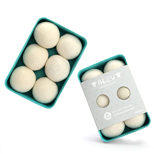 TALEVT Organic Wool Dryer Balls 6 Pack