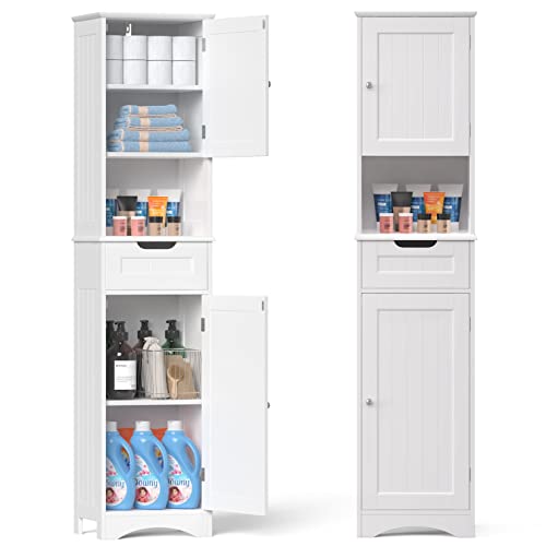 Tall Bathroom Storage Cabinet with Adjustable Shelves