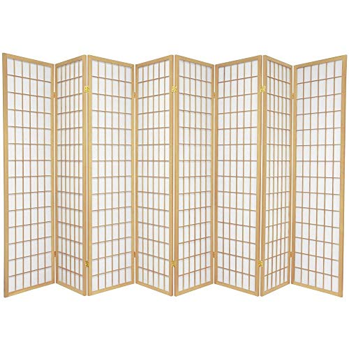 Tall Window Pane Shoji Screen with Elegant Design - 8 Panels